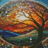 Mosaic Tree Art Diamond Painting