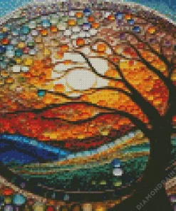 Mosaic Tree Art Diamond Painting