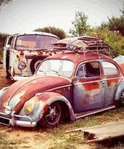 Old Bug Car Diamond Painting