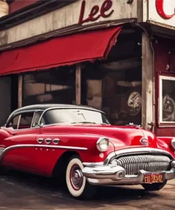 Red 1953 Buick Skylark Diamond Painting