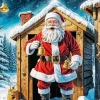 Santa Ringing The Bell Diamond Painting