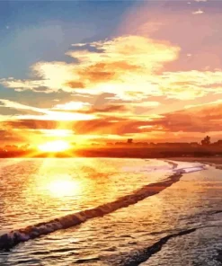 Sunset At Butterfly Beach Diamond Painting