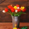 Tulips In Metal Bucket Diamond Painting