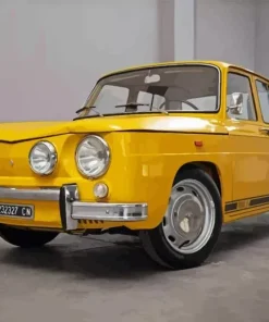 Yellow Renault 8 Diamond Painting