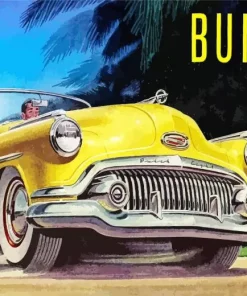 Yellow Buick Skylark Diamond Painting