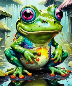 Aesthetic Funny Frog Diamond Painting
