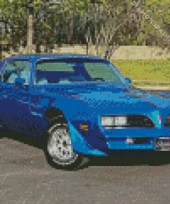 Blue 1978 Trans Am Car Diamond Painting