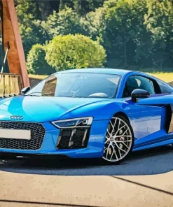 Blue Audi R8 Car Diamond Painting
