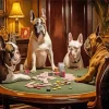 Bulldogs Playing Poker Diamond Painting