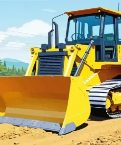 Bulldozer Tractor Diamond Painting