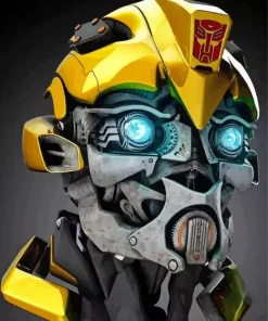 Bumblebee Transformer Face Diamond Painting