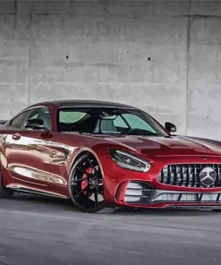 Burgundy Mercedes Benz AMG Diamond Painting
