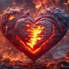 Burning Heart Diamond Painting