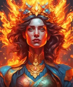 Burning Woman Diamond Painting