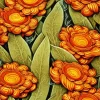 Burnt Orange Flowers Diamond Painting