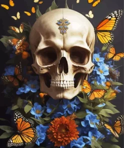 Butterflies And Skull Diamond Painting