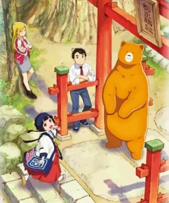 Cute Kumamiko Girl Meets Bear Diamond Painting