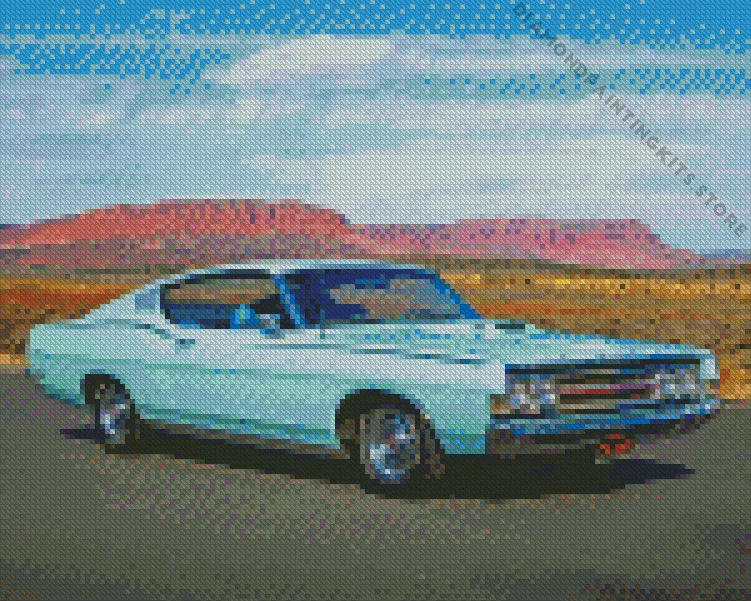 cyan Ford Torino Diamond Paints Cyan Ford Torino Diamond Painting