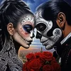 Day Of The Dead Lovers Diamond Painting