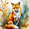 Fox In Autumn Diamond Painting