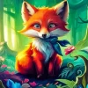 Fox In The Jungle Diamond Painting
