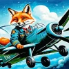 Fox Pilot Diamond Painting