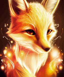 Fox With Lights Diamond Painting