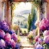 French Hydrangea Diamond Painting