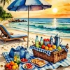 French Picnic Art Diamond Painting