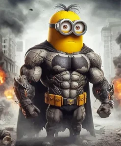 Funny Minion Strong Batman Diamond Painting