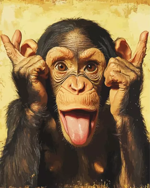 funny monkey Diamond By Numbers Funny Monkey Diamond Painting