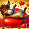 Funny Romantic Donkey Art Diamond Painting