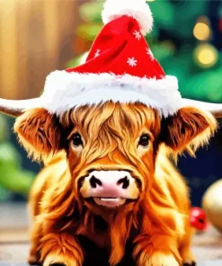 Furry Baby Cow Diamond Painting