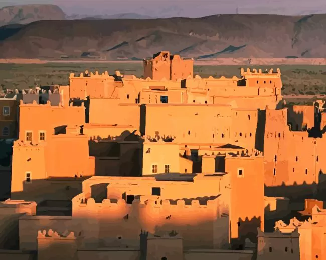 kasbah of ait ben haddou Diamond Paintings Kasbah Of Ait Ben Haddou Diamond Painting