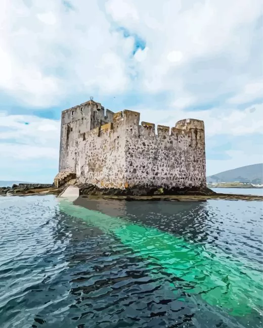 kisimul castle scotland Diamond By Numbers Kisimul Castle Scotland Diamond Painting