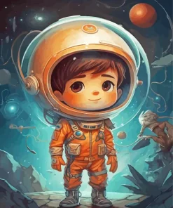 Little Astronaut Diamond Painting
