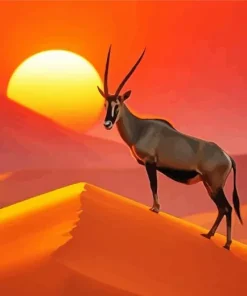 Oryx Bull In Desert Diamond Painting