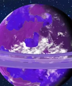 Purple Planet Diamond Painting