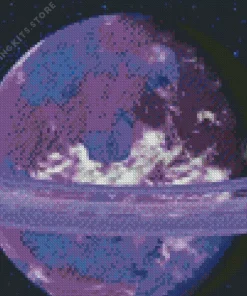 Purple Planet Diamond Painting