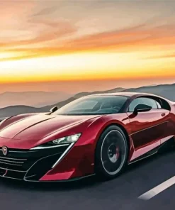 Red Bugatti Diamond Painting