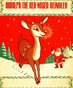 Rudolph The Red Nosed Reindeer Character Diamond Painting