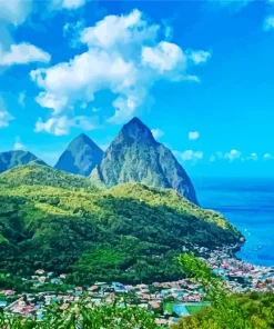 Saint Lucia In The Caribbean Diamond Painting