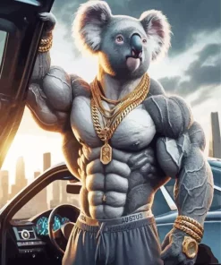 Strong Funny Koala Diamond Painting