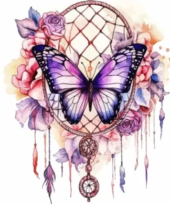 Butterfly Dream Catcher Diamond Painting