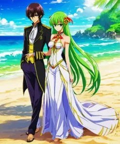 Lelouch And CC In The Beach Diamond Painting