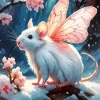 Pink Butterfly Mouse Diamond Painting