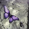 Purple Butterfly And Spider Diamond Painting