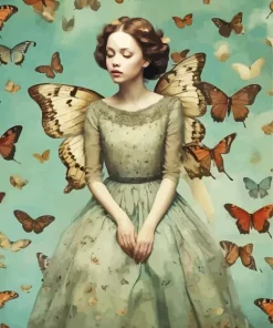 The Butterfly Girl Diamond Painting