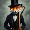 Aesthetic Gentleman Fox Diamond Painting
