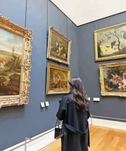 Aesthetic Girl Looking At Art Diamond Painting